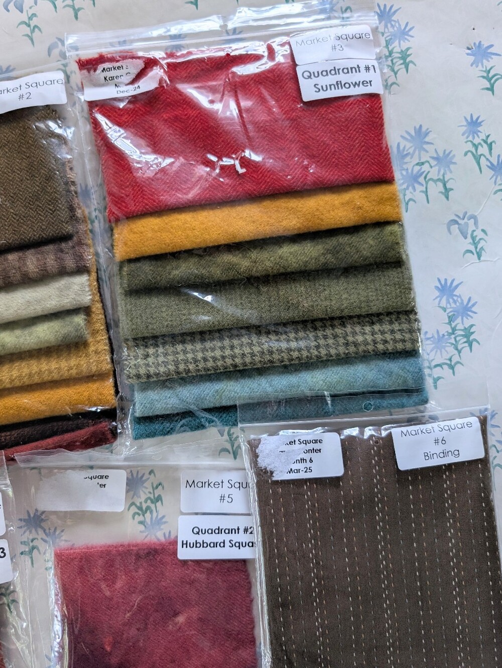 Granny's Legacy Patterns Market Square Wool Kits NEW Woolly Mammoth Hand Dyed - Picture 3 of 6